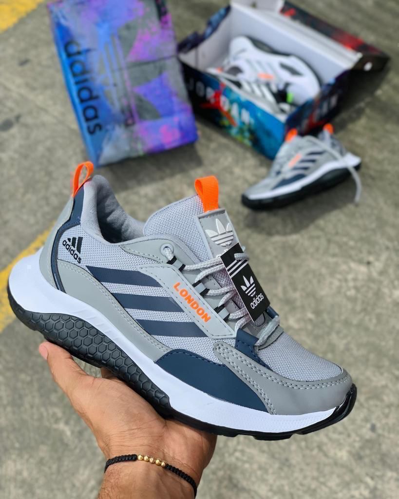 Adidas London Gris Naranja - Imagen 2