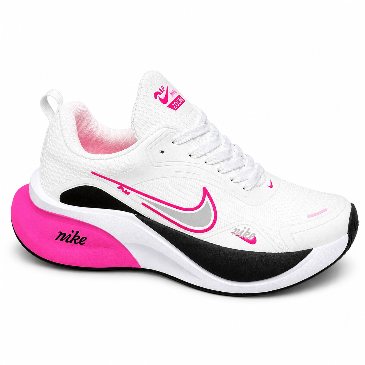 Nike Air Mesh Grey & Neon Pink – Confort Activo - Mujer - Imagen 3